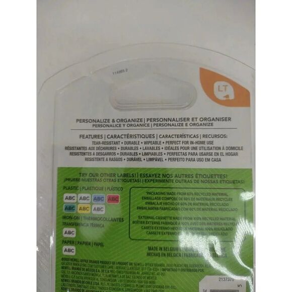 Dymo Clear Letra Tag Labels Model# 16952 New - Picture 5 of 9